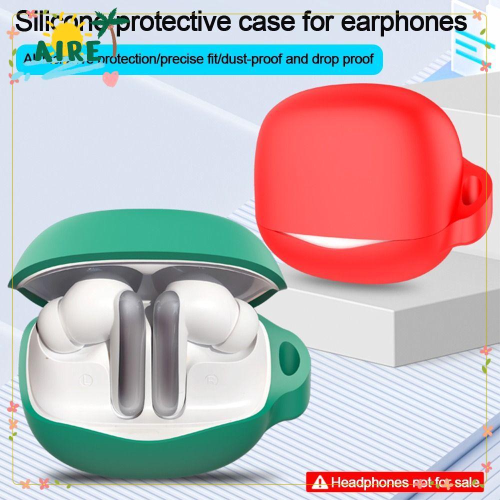ฝาครอบหูฟัง AIRE พร้อมหูฟังป้องกันการล่มสลายของ Carabiner ซิลิโคนหลายสีป้องกันฝุ่นหูฟังสําหรับ QCY M