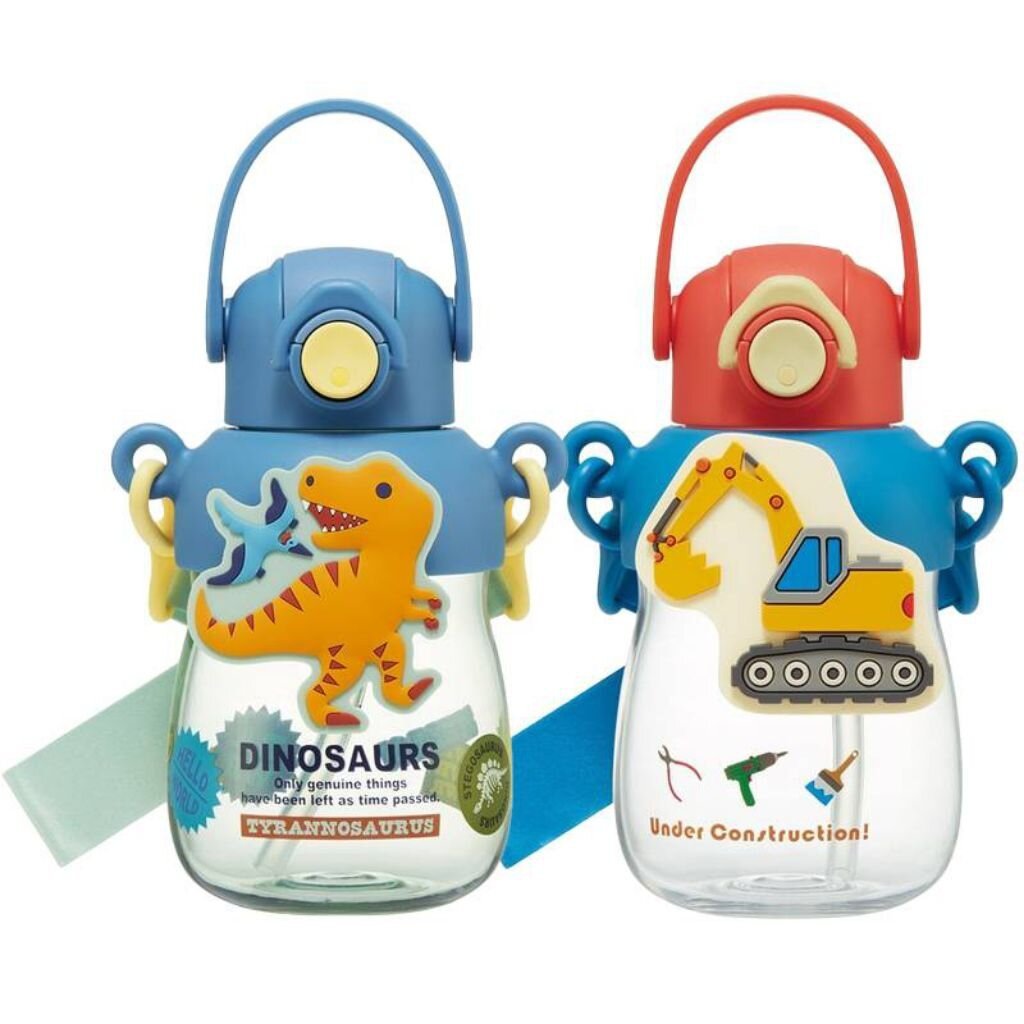 Skater - ขวดน้ำหลอดดูดมีตัวมาสคอตยาง กระติกน้ำเด็ก Straw Bottle with Rubber Mascot ขนาด 650 ml.