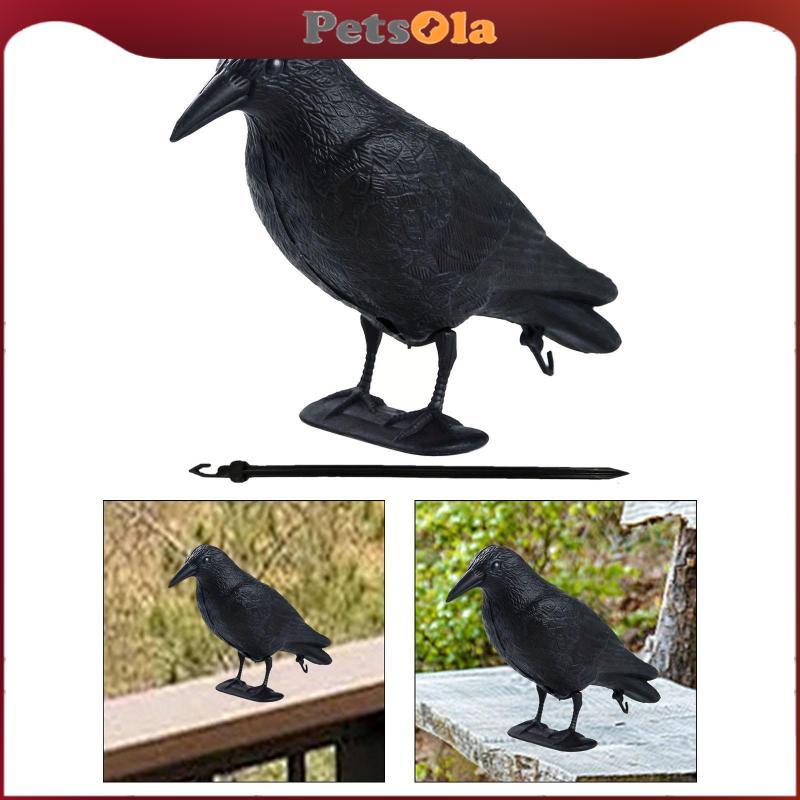 [PETSOLA] Crow เครื่องประดับ Black Crow ของขวัญไล่นก Crow ตกแต่งฮาโลวีน Crow Crow ตุ๊กตาสําหรับ Hall