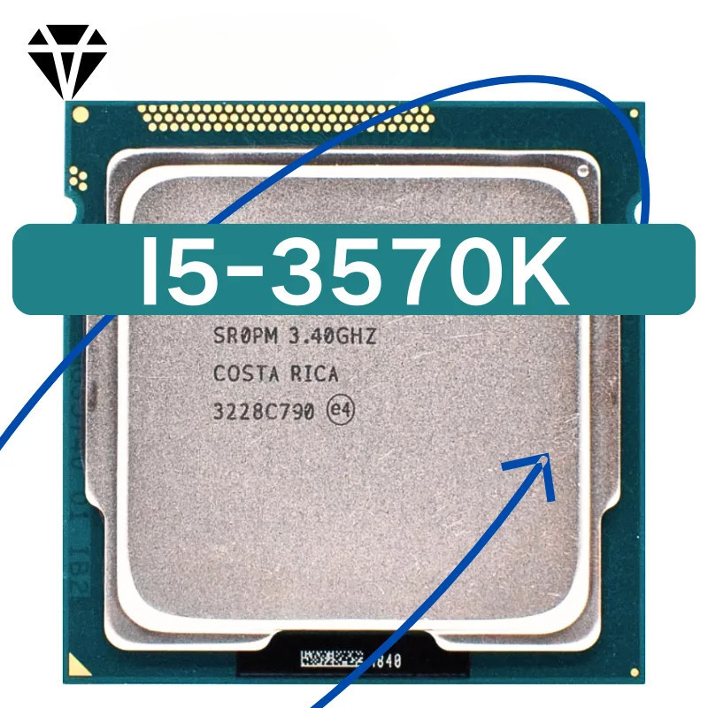 Núcleo i5-3570K Quad-Core Thread LGA1155 Tomada i5 3570K 3.4 Ghz 77 W 6M