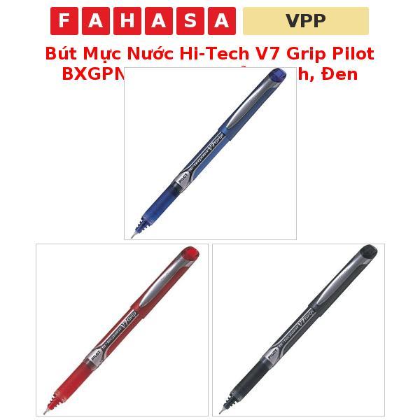 Hi-Tech V7 Grip Pilot BXGPN-V7 Liquid Ink Pen – หมึกแดง น้ําเงิน ดํา