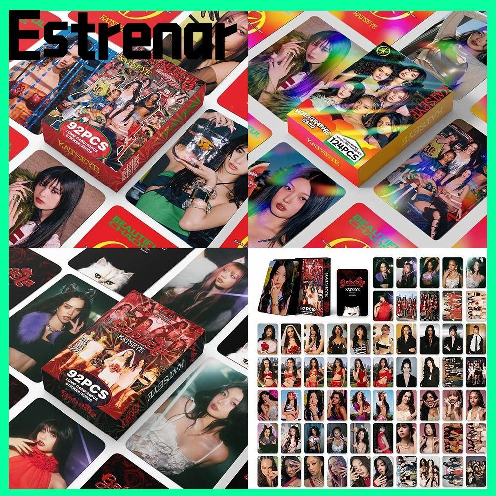 ESTRENAR 92/124 ชิ้น KATSEYE การ์ดรูปถ่าย Lomo, BEAUTIFULCHAOS LARA DANA KATSEYE อัลบั้มการ์ด LOMO, 