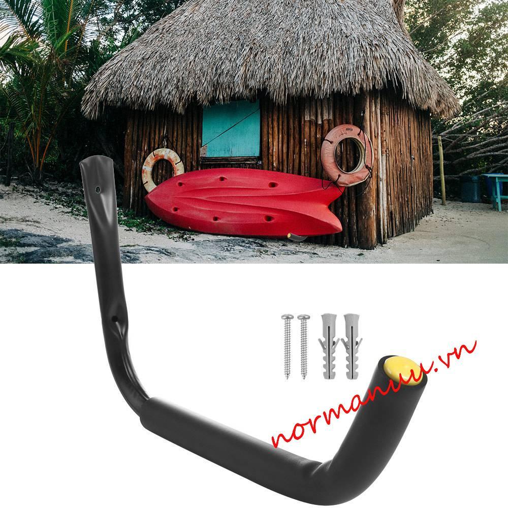 NORMAN6G Kayak Rack, Heavy Duty ติดผนัง Kayak แขวน,กระดานโต้คลื่นสีดําแบบพกพาอเนกประสงค์โรงรถ Kayak 