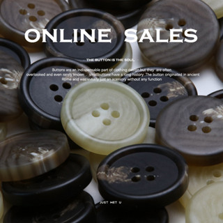 Mosen Retro Stick ชุดสูทปุ่มดอกไม้สี่ตาเรซิ่น สำหรับผู้ใหญ่ …