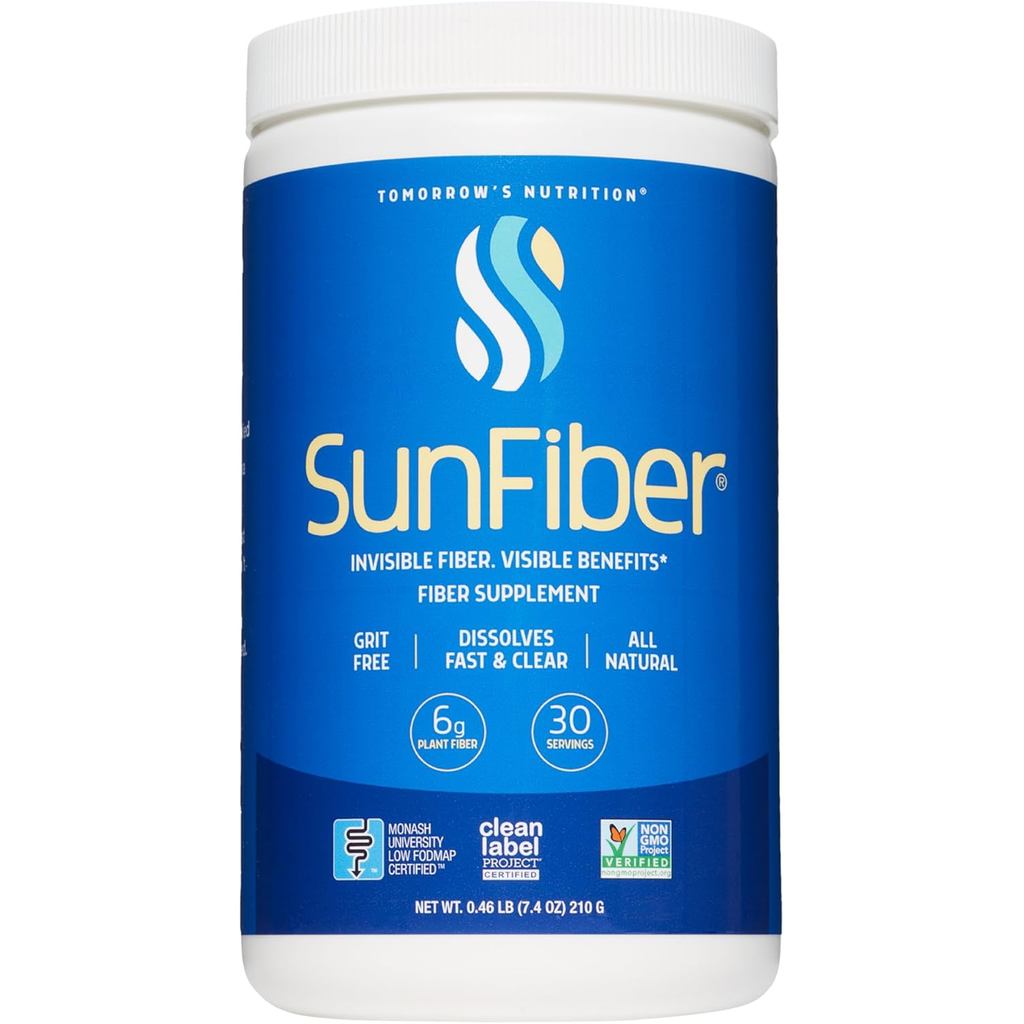 Tomorrow's Nutrition, Sunfiber, Prebiotic Fiber Supplement for Digestive Health, Low FODMAP, Gluten-