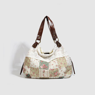 กระเป๋าผ้าใบลูกไม้วินเทจ ขนาดใหญ่ สำหรับการใช้งานที่หลากหลาย