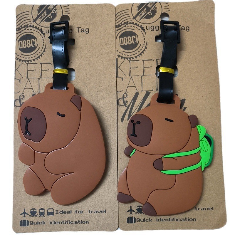 Available Capybara แท็กกระเป๋าเดินทาง Kabara Travel Boarding กระเป๋าเดินทางป้ายระบุแท็กจี้ 25.10.27