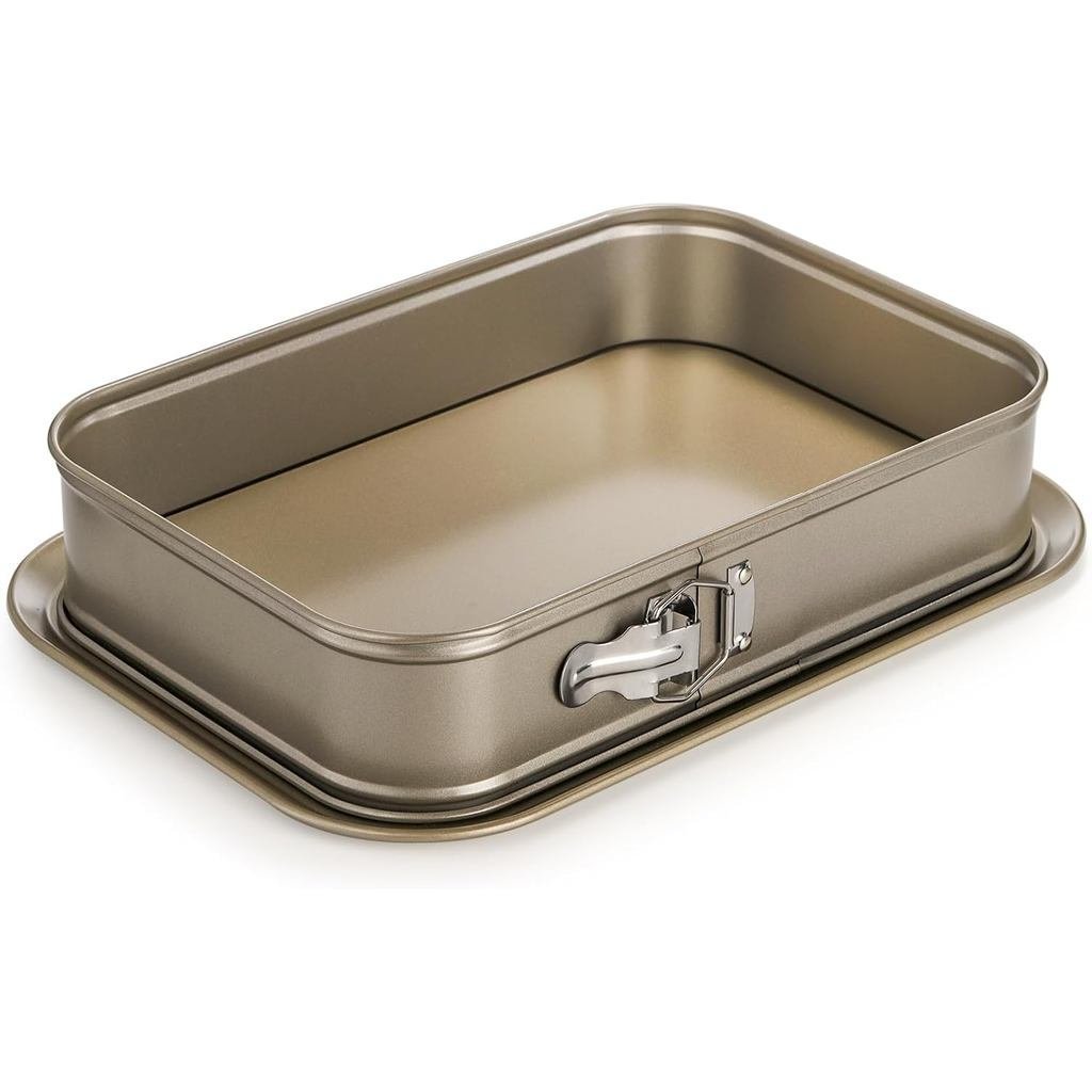 SOUJOY Springform Cake Pan, Non-stick Rectangle Cheesecake Pan, Large Cake Pan with Removable Bottom