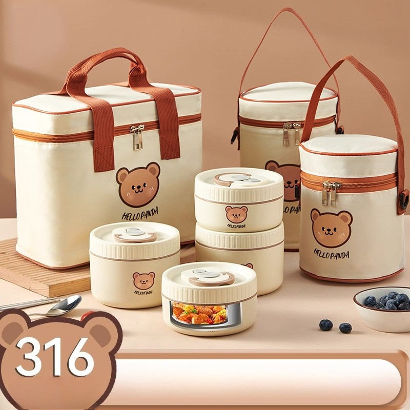 กล่องข้าวสแตนเลส 316 ญี่ปุ่น หลายชั้น เก็บอุณหภูมิ อุ่นไมโครเวฟได้