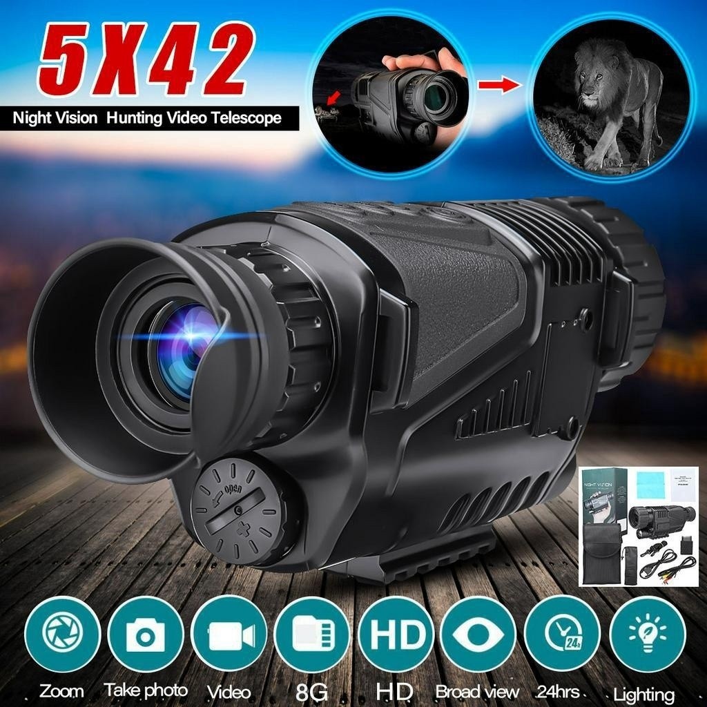 New 5x40 HD Digital Night Vision Monocular Video Telescope Camera FMC Infrared Goggle Scope Recharge
