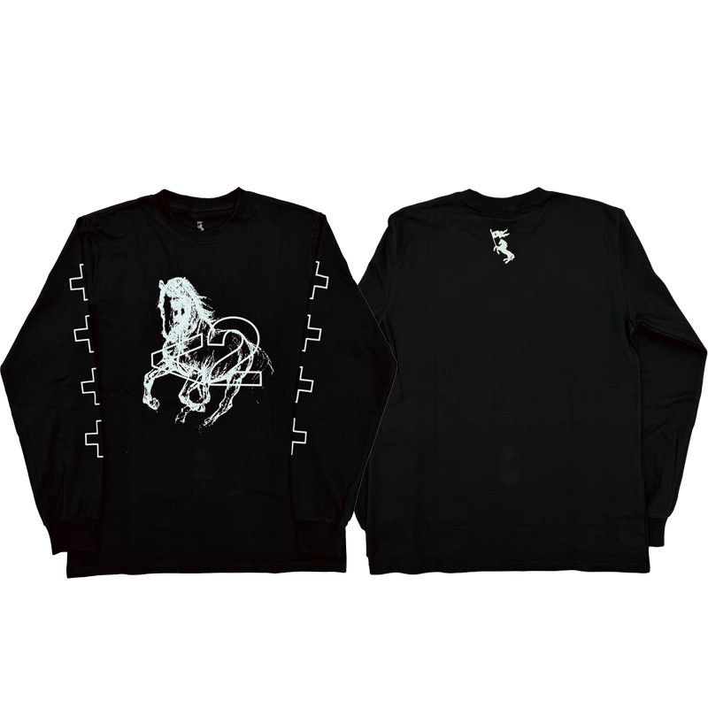 Ken Carson 2Hollis Tour Horse Longsle แขนยาว联 Konome Extreme fd长 เสื้อยืดแขนสั้น