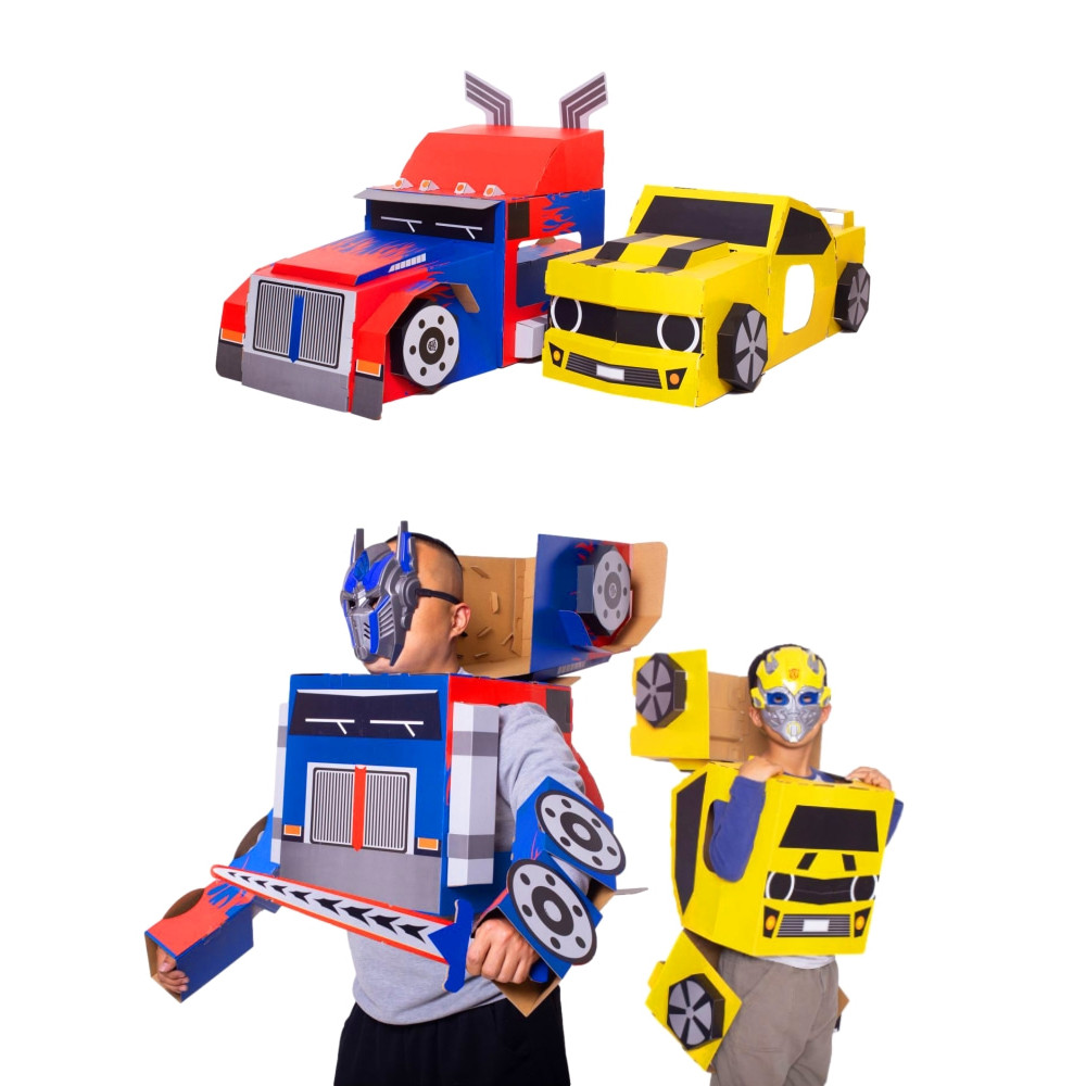 Wearable Transformers Car Optimus Prime Bumblebee Robot Cardton Cardboard Handmade diy Assembly Crea