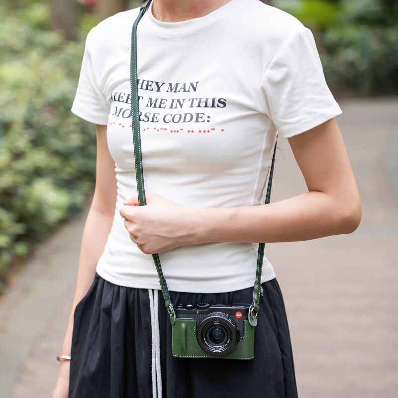 กล้อง dlux8 Handle เคสป้องกันหนังแท้ DLUX8 หนัง Leicaq328 กล้อง Q343 ครึ่งกระเป๋าฐานกรณี Polaroid so