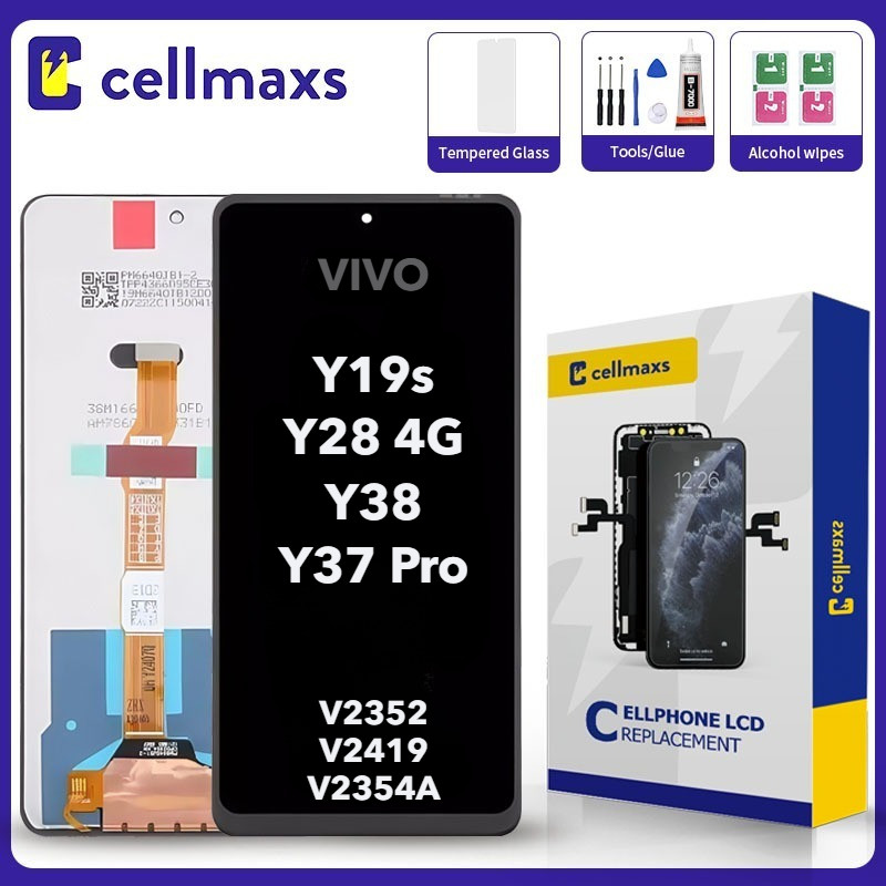 สําหรับ VIVO Y38 5G Y37 Pro Y19s Y28 4G V2352 V2419 LCD หน้าจอสัมผัสเปลี่ยนกรอบ