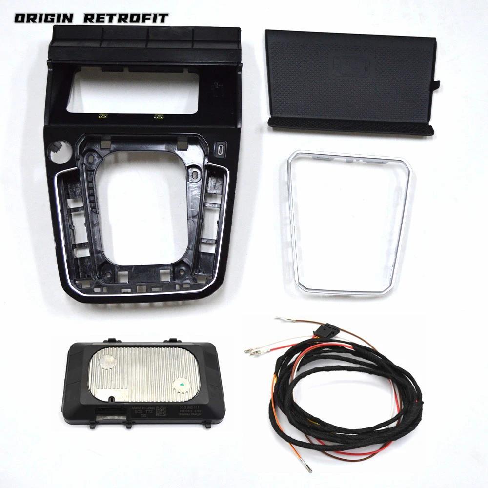 สําหรับ VW Passat B8 USB Type-C แผ่นชาร์จแบบเหนี่ยวนําในรถยนต์โทรศัพท์เครื่องชาร์จไร้สาย 5CG 5NA 980