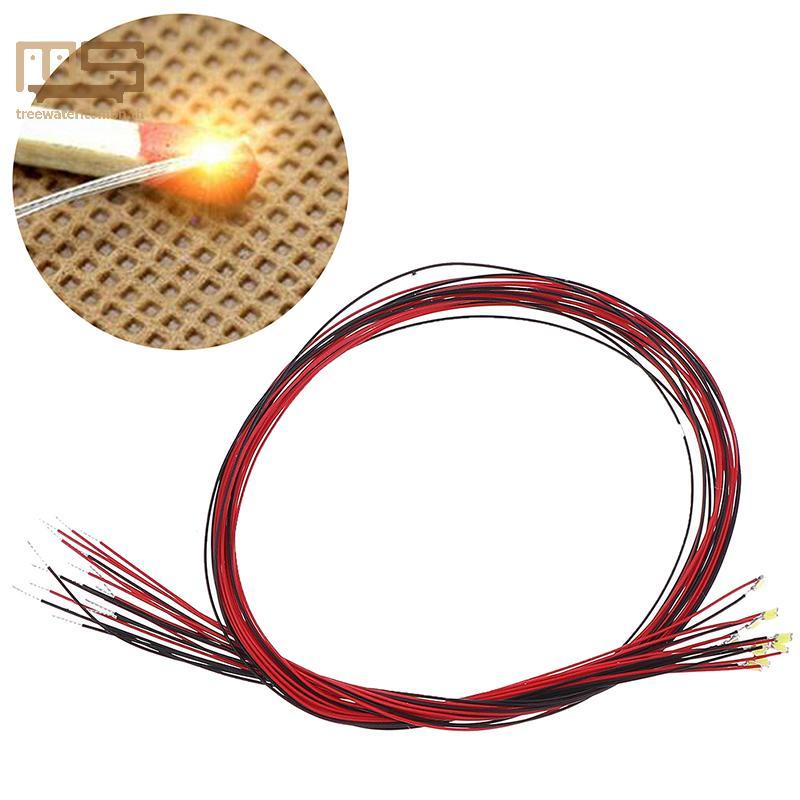 Tt 10 ชิ้น 20 เซนติเมตร t0603wm ประสาน micro litz สายตะกั่ว warm white smd led 0603 mbn