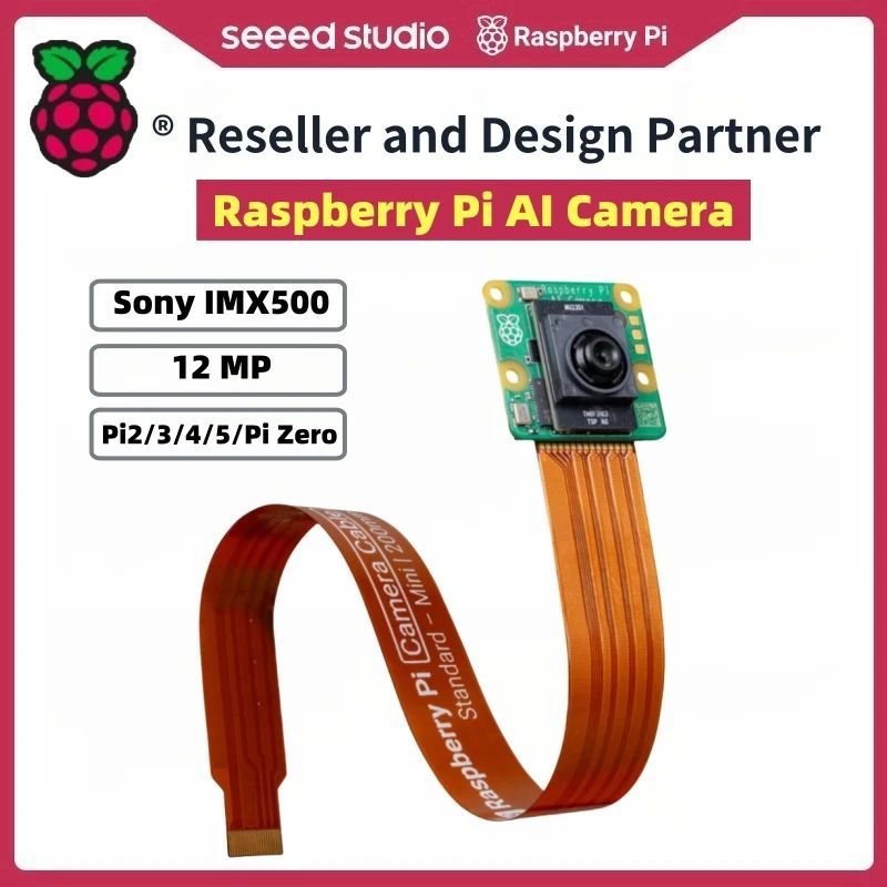 กล้อง Raspberry Pi Al พร้อมเซนเซอร์ 12MP Sony IMX500 สําหรับ Pi 2/3/4/Pi Zero/Pi 5