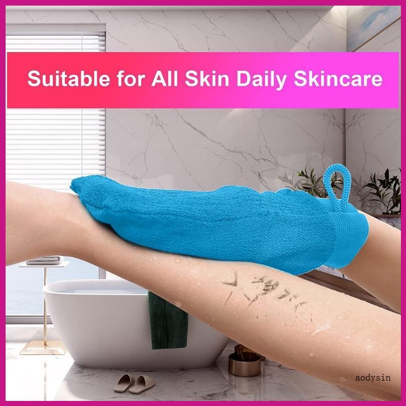 (ส่วนลดสูง)aodysin.th Exfoliating Glove Exfoliating Mitt Exfoliating Body Scrubber Dead Skin Remover