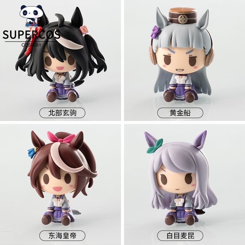 Uma Musume Kitsan สีดํา Tokai Teio เรือทองรูปน้อยน่ารักสําหรับของขวัญตกแต่ง