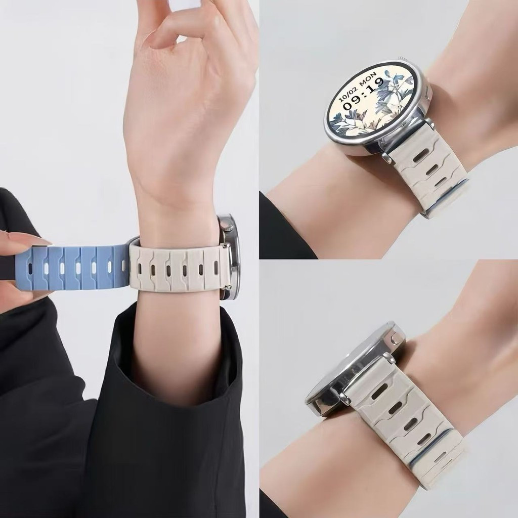 22 มม.ซิลิโคนแม่เหล็กสําหรับ Honor Watch 5 Pro 4Pro GS Pro GS4 GS3 สายนาฬิกาสร้อยข้อมือ