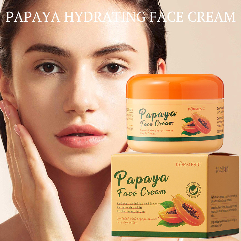 KORMESIC Papaya Face & Body Moisturizer Lotion Cream ปรับปรุงความแห้งกร้าน Peeling Long Time บํารุงผ