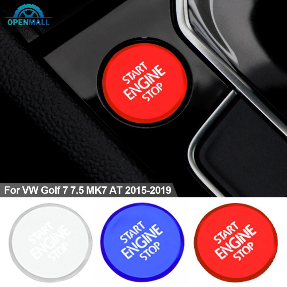 OPENMALL รถ Handbrake Auto Hold P ปุ่มสวิทช์สติกเกอร์ฝาครอบเริ่ม Trim อุปกรณ์ป้องกันสําหรับ VW Golf 