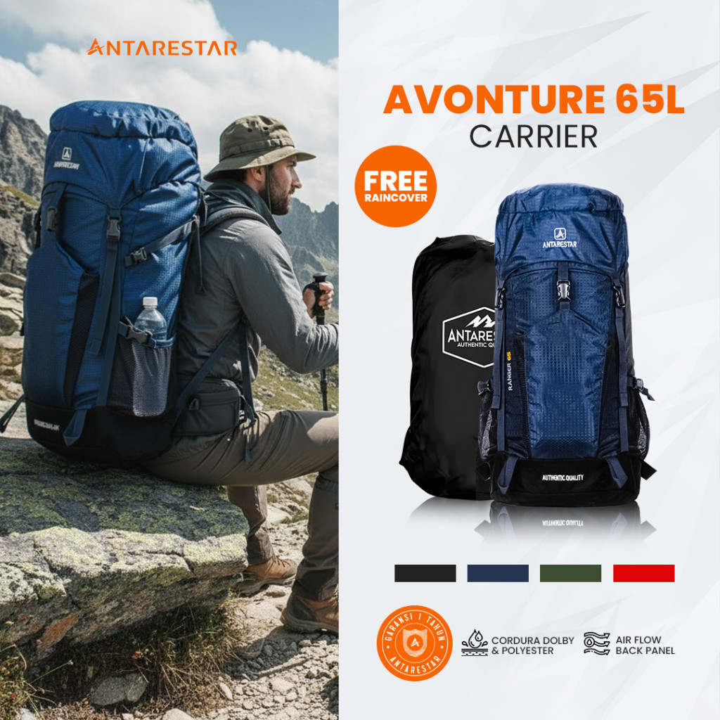 Antarestar Hiking Outdoor Backpack daypack 65L Carrier Plus Rain Cover