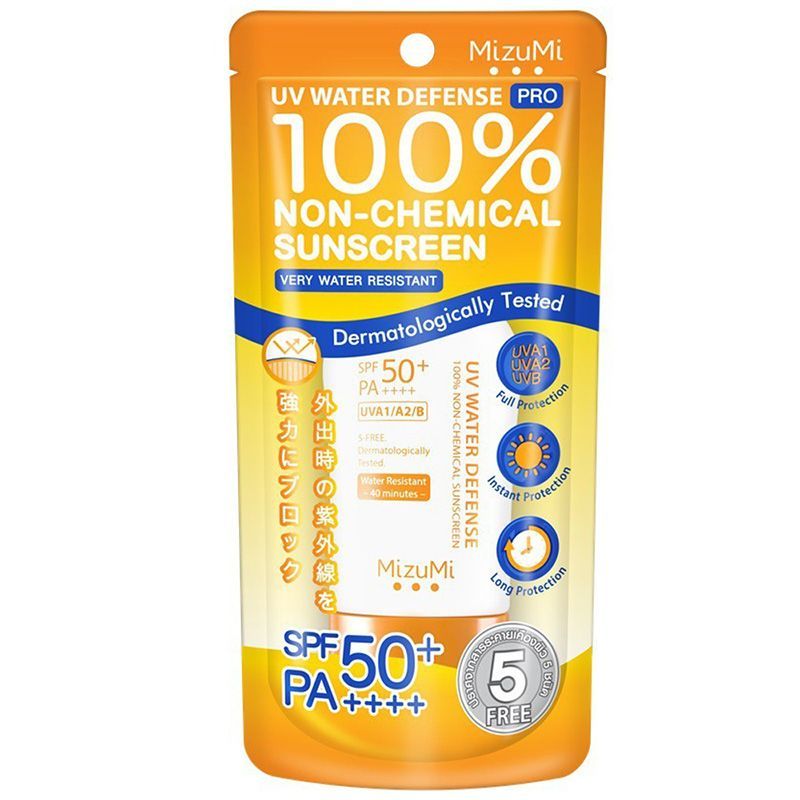 มิซึมิกันแดดยูวีวอเตอร์ดีเฟนส์โปรSPF50 40กรัม Mizumi UV Water Defense Pro SPF50 40g. [หมายเลขบาร์โค้ด 8859214800171 ]