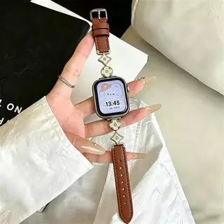 สายนาฬิกา สายหนัง บางเฉียบและหรูหรา ดีไซน์สวยอะไหล่หลุย สำหรับ AppleWatch SmartWatch มีหลายสี/ขนาด พร้อมส่งในไทย