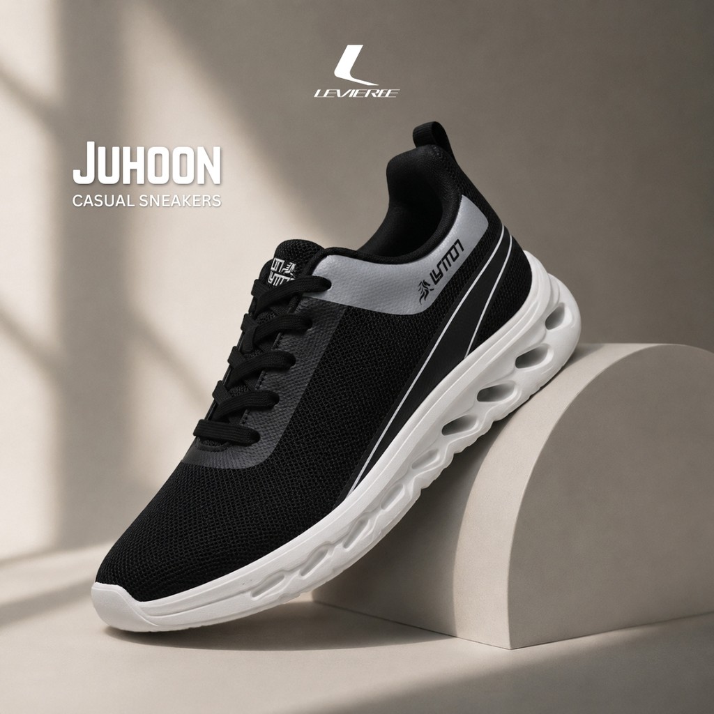 LVR Juhoon Mens Black School Shoes Casual Fashion Sport Sneakers NO BOX LV0704