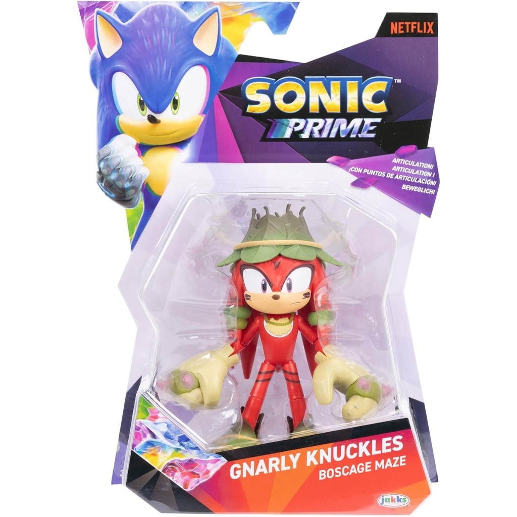 ใหม่ Jakks Sonic The Hedgehog Prime Gnarly Knuckles Boscage Maze Action Figure