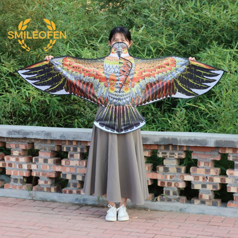 [Smileofen] 1.6/1.8m Giant Eagle Kite 100m Kite String Flying Bird Kites Outdoor Fun Sports Garden T