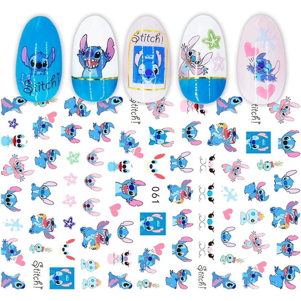 สติกเกอร์น่ารัก Kawaii การ์ตูนเล็บ Stikers Self-Adhesive เล็บ Decals สําหรับผู้หญิงเด็กเล็บสติกเกอร์