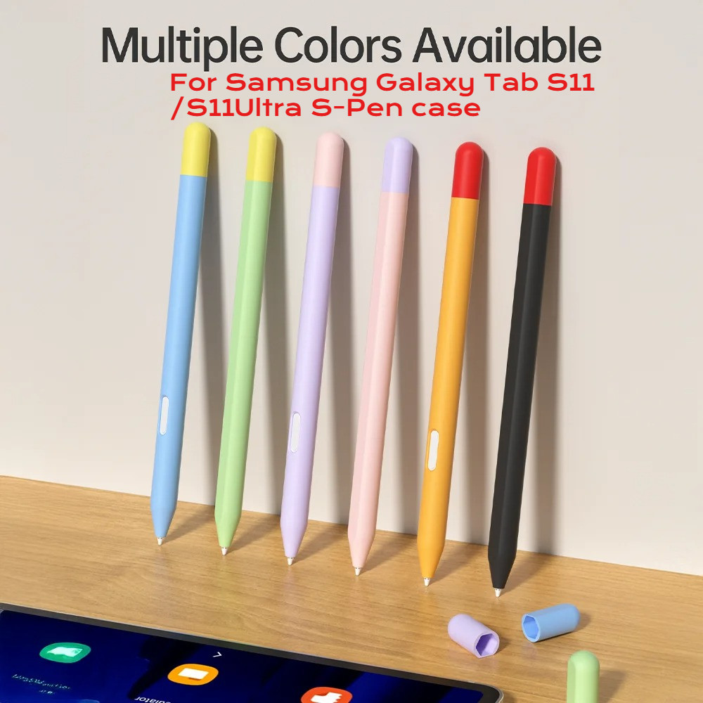 แท็บเล็ตปากกาสัมผัสสําหรับ Samsung Galaxy Tab S11 Ultra S-Pen Stylus แขนป้องกันสําหรับ Samsung Galaxy Tab S11 S-ปากกาซิลิโคนนุ่ม Anti-slip Touch ดินสอกรณี