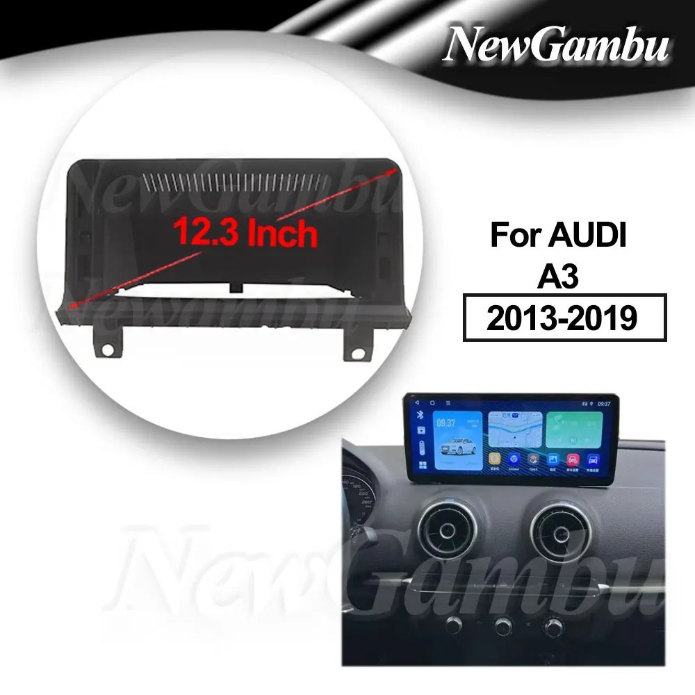 คุณภาพสูง-กรอบนําทาง Audi A3 2013-2019 Android นําทางแผงควบคุมกลางการปรับเปลี่ยนกรอบ GPS ในรถยนต์ ปร