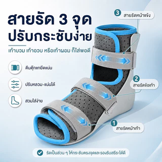 Ankle Support Walking Boot รัดข้อเท้าพร้อมส่ง ปรับได้ พยุงข้อเท้า เฝือกอ่อนคุณภาพ ใช้บาดเจ็บข้อเท้า