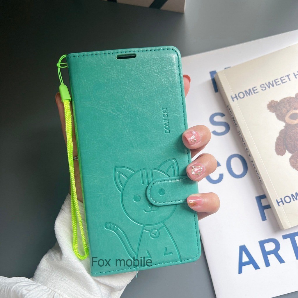 เคสฝาพับหนัง สำหรับ Oppo Reno 16 Pro 5G 2026 / Reno16Pro Reno16F Reno16 ตั้งได้ ใส่บัตรได้ Domicat