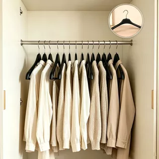 RO 5pcs ไม้แขวนเสื้อพลาสติกหนา แขวนได้แน่น ไม่ลื่นไถล สำหรับชุดสูทและเสื้อผ้า