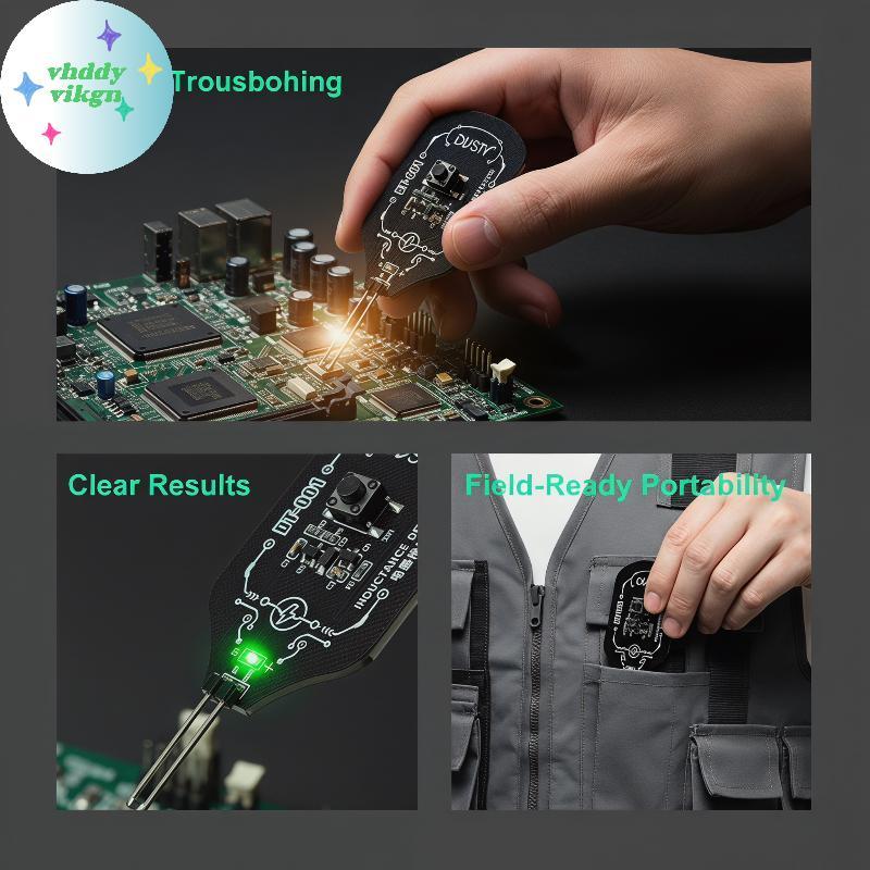 VHDD DT001 เครื่องตรวจจับเหนี่ยวนําด้วยการตรวจจับที่แม่นยําสําหรับวงจรซ่อมอิเล็กทรอนิกส์การทดสอบ DIY