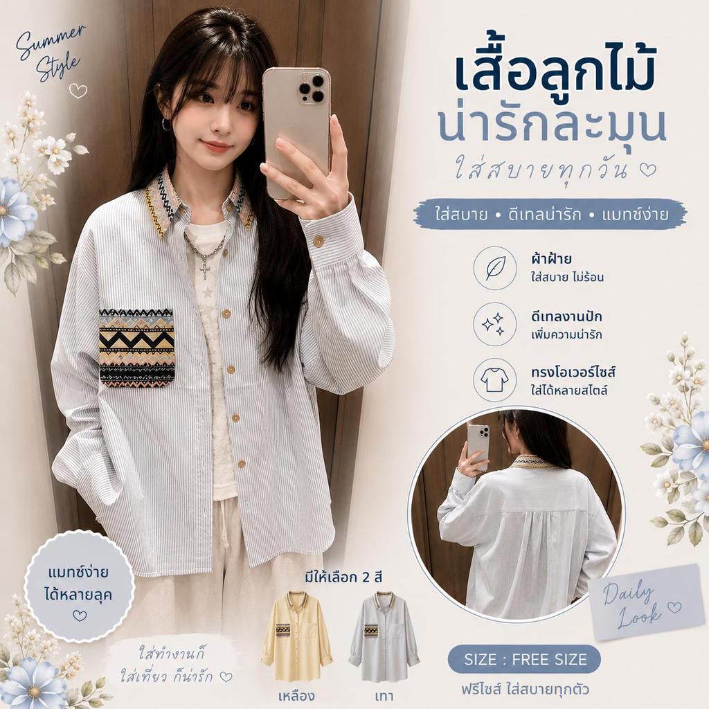 Black#เสื้อโปโลคอปกเหลืองเกาหลีเย็บปะต่อแขนยาวทรงหลวม ฤดูใบไม้ร่วง2026 รุ่นw721