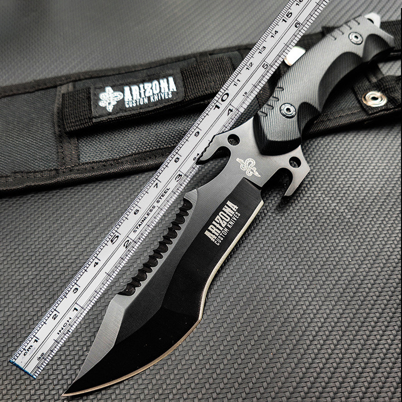 Knife for self-defense, cold weapon, outdoor survival knife, sharp and high hardness, tactical strai