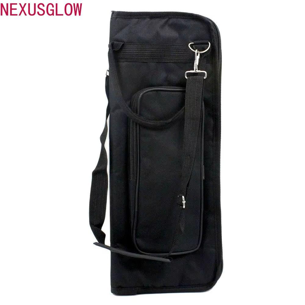 NEXUSGLOW Drum Stick กระเป๋าถือ,ผ้า Oxford ความจุขนาดใหญ่ Drumstick Storage Bag,แบบพกพา Backbag พกพา