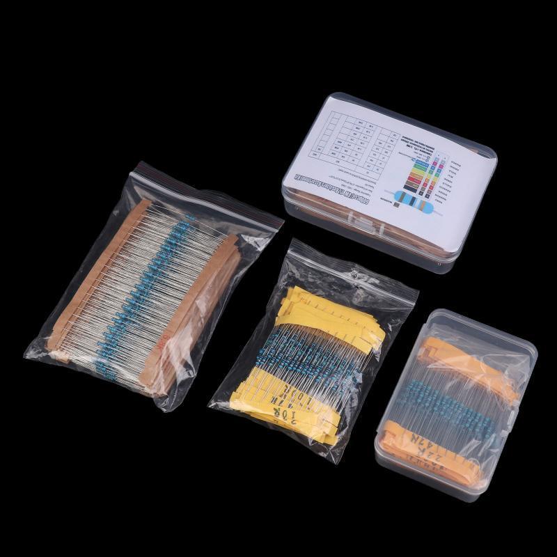 [Range11] 300/600PCS 1/4W ชุดต้านทานฟิล์มโลหะ 1% 0.25W ชุดต้านทาน 10Ω~1MΩ ชุดอิเล็กทรอนิกส์ความต้านท