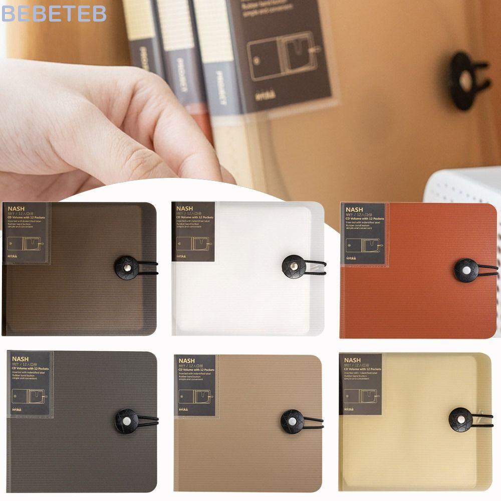 BEBETEB CD Wallet Storage 12 Disc CD Bag CD DVD Storage Cover Holder DVD Organizer