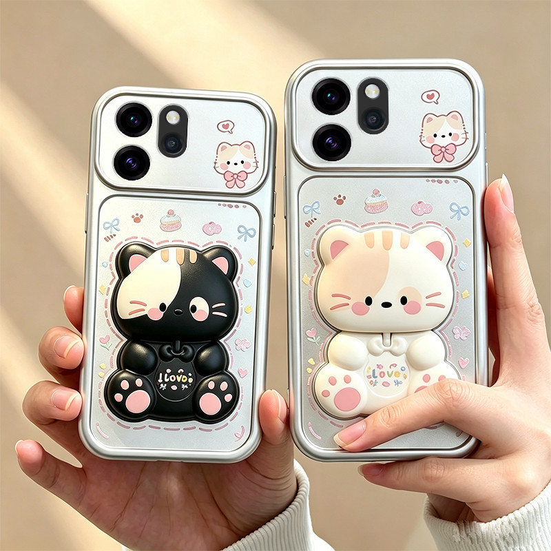 สําหรับ OPPO Reno 15 pro MAX reno15 Reno 15F 5g เคสโทรศัพท์ Softcase ซิลิโคนกันกระแทกออกแบบใหม่ความงามพร้อมผู้ถือน่ารักสําหรับสาว DSCMZJ5