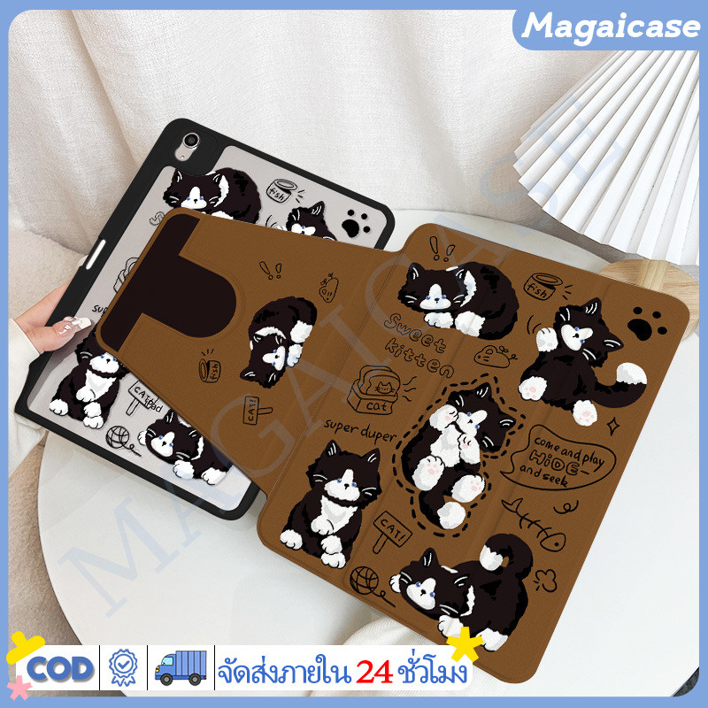 🚀จัดส่งทันที🚀เคสไอแพด การหมุน360องศา ลูกแมว Gen12 Air8 Air5/4 Pro13 Gen11 Air7/6 11 น่ารัก เคสiPad
