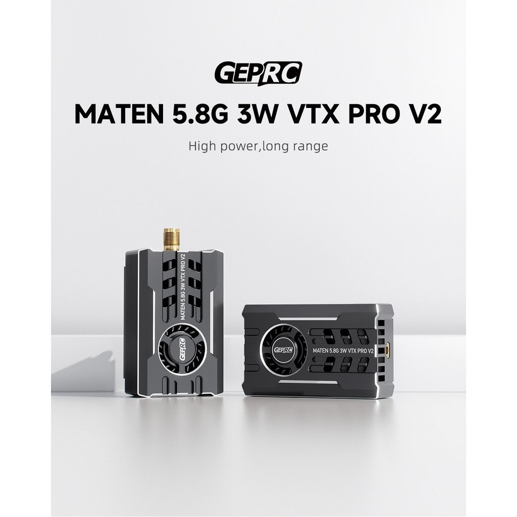 GEPRC MATEN VTX PRO 5.8GHz 3W | 104CH | IRC Tramp | BEC 5V | รองรับ 7–36V | 20X20 25X25mm อุปกรณ์โดร