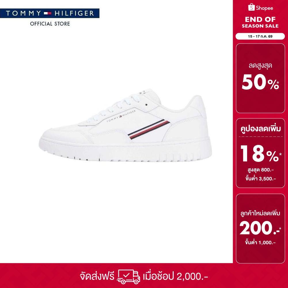 Tommy Hilfiger รองเท้าผ้าใบ ผู้ชาย รุ่น FM0FM05631 YBS - สีขาว