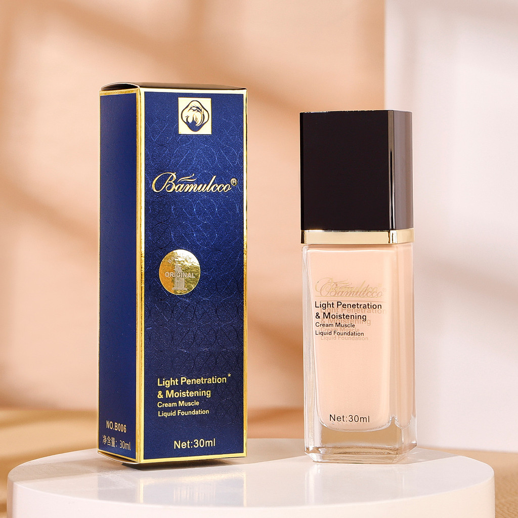[ขายดีขายดี] Bermu Cai Light-Sensing Moisturizing Creamy Skin Liquid Foundation คอนซีลเลอร์ Moisturi