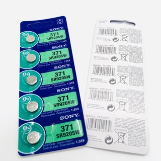 ถ่านกระดุม SR920SW Sony แท้ รุ่น 371 / 920 SR920SW 1.55V (1 แถบ มี 5 ก้อน) for Longines Tissot